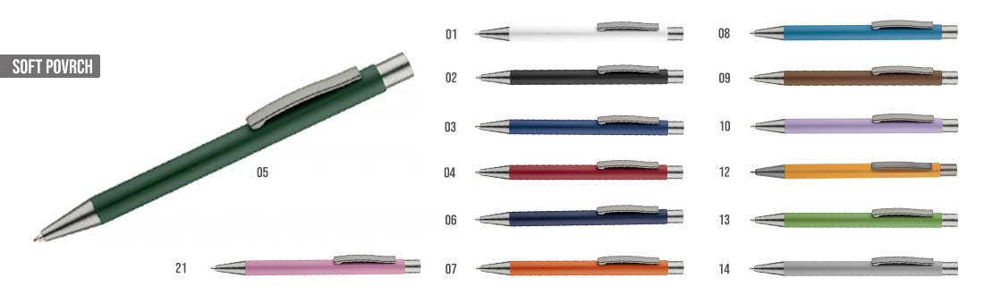 kovová propiska s pogumovaným povrchem GOMMI kovova propiska gommi